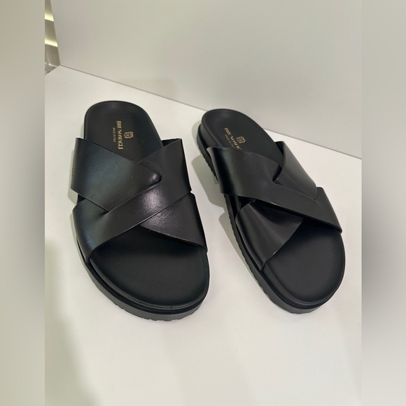 BRUNO MAGLI  Bologna Slide Sandal‎ - Black size 39! NEW main image 5